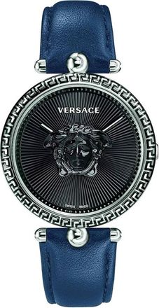 Versace Horloges - Dames - Horloges - Blauw - ONE Size - Leer - Accessoires