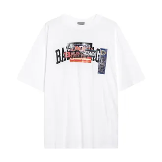 Balenciaga Heren, Tops, Wit, Maat: M Katoen