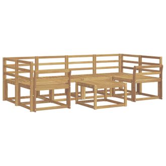 vidaXL Conjunto De Sof&aacute;s De Exterior 7 Pcs Blanco 59 X 59 X 37 Cm Vidaxl