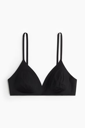 H&M Wattierter Soft-BH aus Mikrofaser - Schwarz