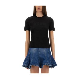 Msgm Camiseta de corte ajustado - Tops - Mujer - Negro - L