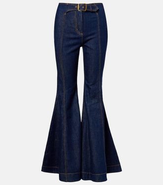 Zimmermann Jeans flared Luna con cintur&oacute;n