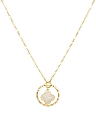 Italian Gold, Inc 14K Mother Of Pearl Clover Pendant