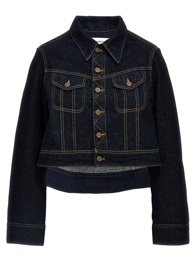 ジャケット Victoria Beckham Denim cropped jacket VICTORIA BECKHAM Cropped denim jacket | THE OUTNET