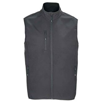 SOLS Heren Falcon Softshell Bodywarmer met rits (Houtskool Grijs Effen)