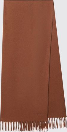 Max Mara Sciarpa Baci in puro cashmere con logo ricamato e frange