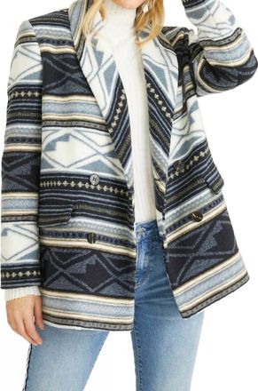 Free People Blanch Southwestern Print Blazer In Multi