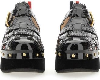 Thom Browne Womens Heeled Sandal - Black Leather - Size EU 38