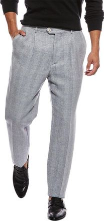 Brunello Cucinelli Linen, Wool, & Silk-Blend Trouser