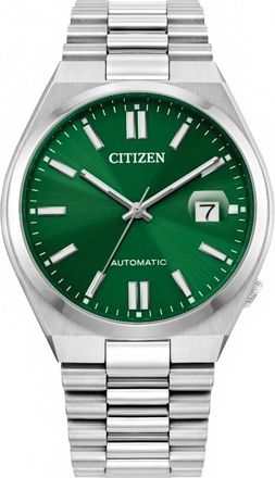 Citizen Mens Tsuyosa Automatic Nj015 Series 40Mm Stainless Steel Watch In Green