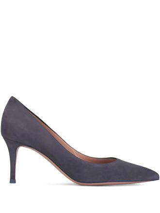 Gianvito Rossi Pumps Gianvito in pelle scamosciata 70mm - Grigio