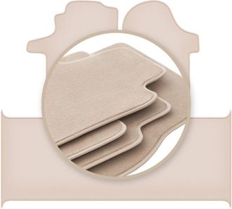 OEM Alfombrillas Premium Beige Para: Mercedes Vito W447 Furgoneta De Reparto 2014