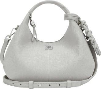 Ganni Mini Hobo Tas - Dames - Handtassen - Grijs - ONE Size - Leer - Tassen