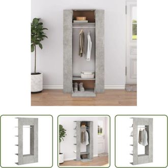 vidaXL vidaXL Armadi in legno - Mobili da Corridoio 2 pz Grigio Cemento in Legno Multistrato