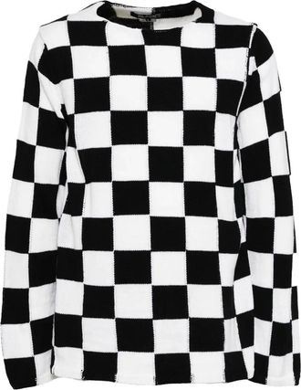 Comme Des Garçons Felpa Damier - Nero