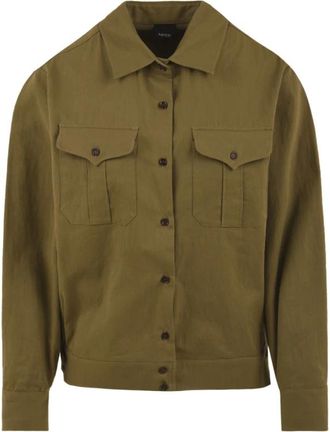 Aspesi Klassiek Shirt - Dames - Overhemden - Groen - XS - Overhemden