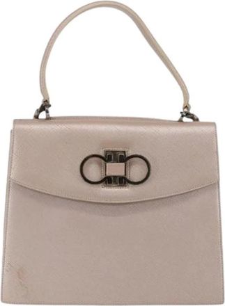 Ferragamo Pre-owned Leather Handbag - Dames - Vintage Handtas - Roze - ONE Size - Leer - Vintage