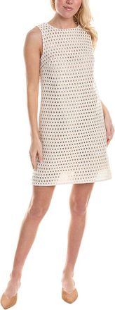Oscar De La Renta Perforated Tweed Shift Dress