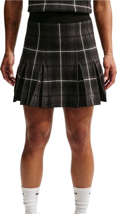 Nike (WMNS) Nike Fairway Fresh Plaid Sweater Skirt Black White IQ2699-010