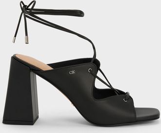 Charles & Keith Jianna Leather Heeled Sandals