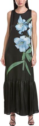 Vince Camuto High Neck Drop Waist Tiered Maxi Dress