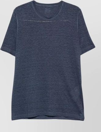 120% Lino linen crew neck short sleeve t-shirt
