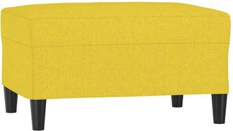 vidaXL Reposapiés de tela amarillo claro 70x55x41 cm vidaXL