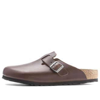 Birkenstock Boston Grip Leather Vintage Sandals Wood Roast 1023449