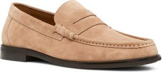 Madden Hettick Penny Loafer in Taupe Suede at Nordstrom, Size 10.5
