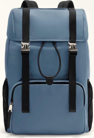 Furla Man Cosmo Backpack L Grigio Blu Nylon Man
