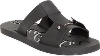 Christian Louboutin Zakouski Rubber Slide Sandal in Black at Nordstrom, Size 13Us