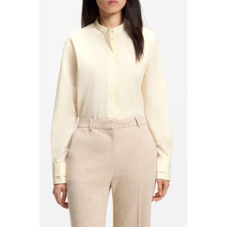 BOSS Bertyna Monday Cotton Button-Up Shirt in Afterglow at Nordstrom, Size 0