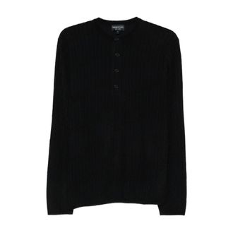 Emporio Armani Henley Collar Jumper
