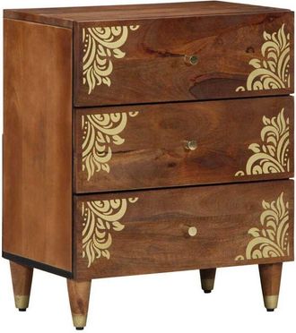 vidaXL Armadio da Notte con cassetto marrone ambrato 50 x 33 x 62 cm - Vidaxl