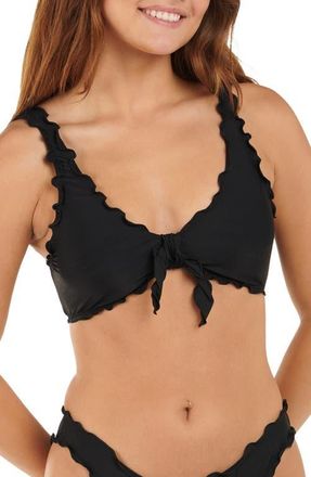 Citrus Solid Merrow Bralette Bikini Top in Black at Nordstrom, Size X-Small