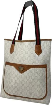 Gucci Pre-owned Tote Bags, female, White, Size: ONE SIZE Pre-owned Vintage Tote Bag