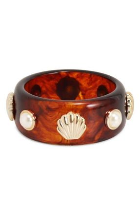 Petit Moments Detailed Resin Bangle Bracelet in Brown at Nordstrom
