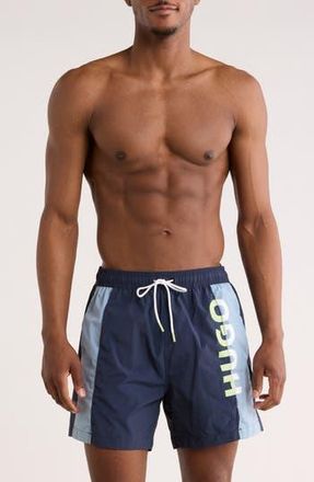 BOSS Suna Swim Trunks in Navy at Nordstrom Rack, Size X-Large