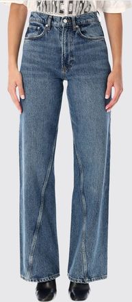 Anine Bing Jeans wide leg a vita alta in denim di cotone