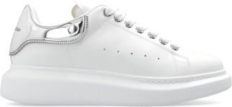 Alexander McQueen Sneakers, female, White, 3 UK, White Silver Woman Trainers with Logo