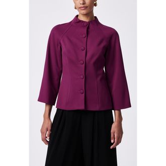 Trina Turk Woods Ponte Jacket in Elderberry at Nordstrom, Size 12