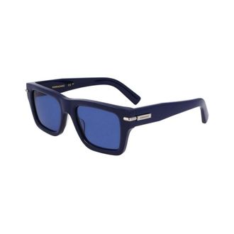 Ferragamo Sf2033S Zonnebril - Heren - Accessoires - Blauw - Maat: 53 MM