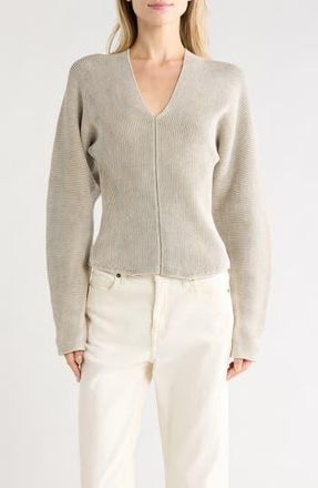 Young Fabulous & Broke Stephen V-Neck Sweater in Harbor Grey Mineral at Nordstrom Rack, Size X-Small