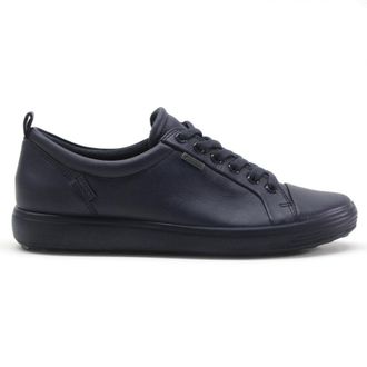 Ecco Ecco Soft 7 Gore-Tex Full Grain Leather Womens Lace up Trainers - Marine - Size:UK 5-5.5