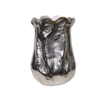 Schubiger M&ouml;bel Vase Metall Nickel H:28 cm