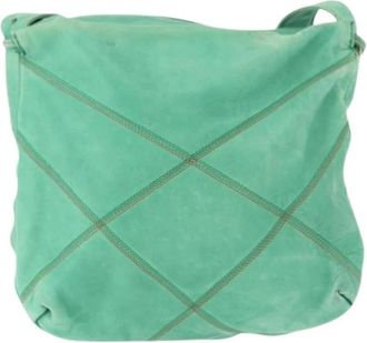 Loewe Pre-owned Shoulder Bags, female, Green, Size: ONE SIZE Pre-owned Leather Shoulder Bag