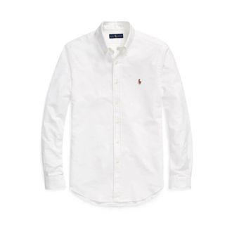 Ralph Lauren Slim Fit Oxford Overhemd - Heren - Casual Overhemden - Wit - 2XL - Katoen - Overhemden