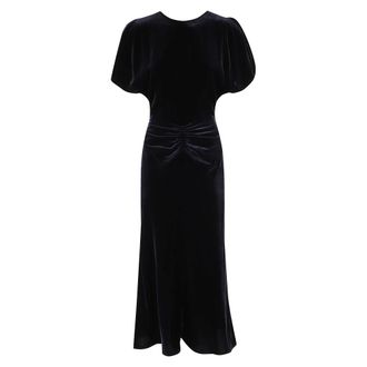 Victoria Beckham Kleedjes, Dames, Blauw, S, Bela Midi Jurk