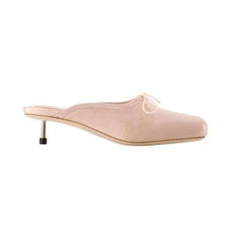 Simone Rocha Schoenen, Dames, Beige, 39 EU, Leer, Embellished Pointe Mule Hak