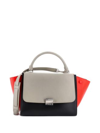 Celine Tricolor Trapeze Bag Leather Small satchel - Zwart